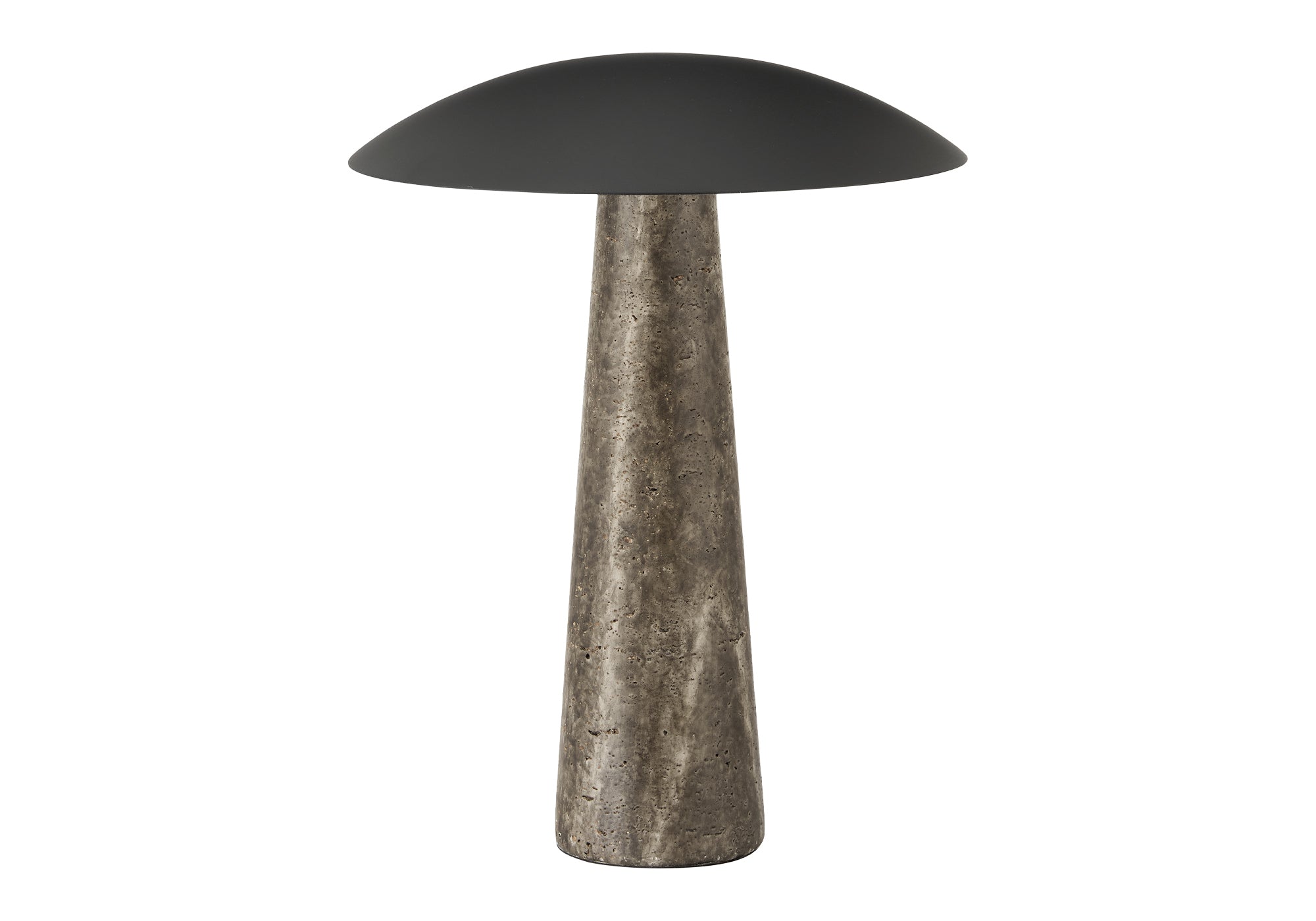 MN-539400    Lighting, 15"h, Led, Table Lamp, Grey Resin, Black Metal, Contemporary