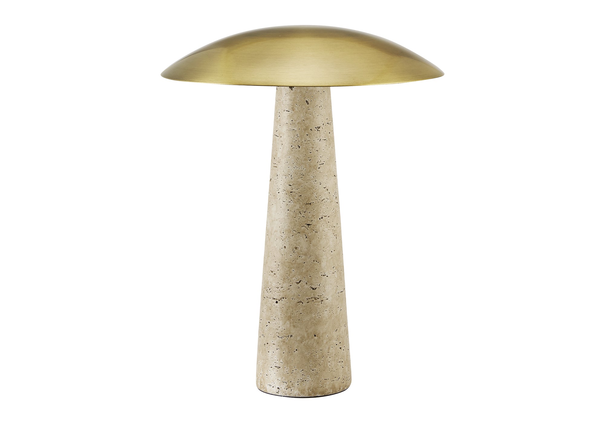 MN-549401    Lighting, 15"h, Led, Table Lamp, Beige Resin, Gold Metal, Contemporary
