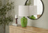 MN-619413    Lighting, 19"h, Table Lamp, Green Ceramic, White Shade, Contemporary
