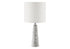 MN-629414    Lighting, 22"h, Table Lamp, Grey Marble, White Shade, Contemporary