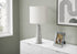 MN-629414    Lighting, 22"h, Table Lamp, Grey Marble, White Shade, Contemporary