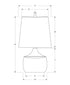 MN-659419    Lighting, 19"h, Table Lamp, Beige Ceramic, Beige Shade, Contemporary