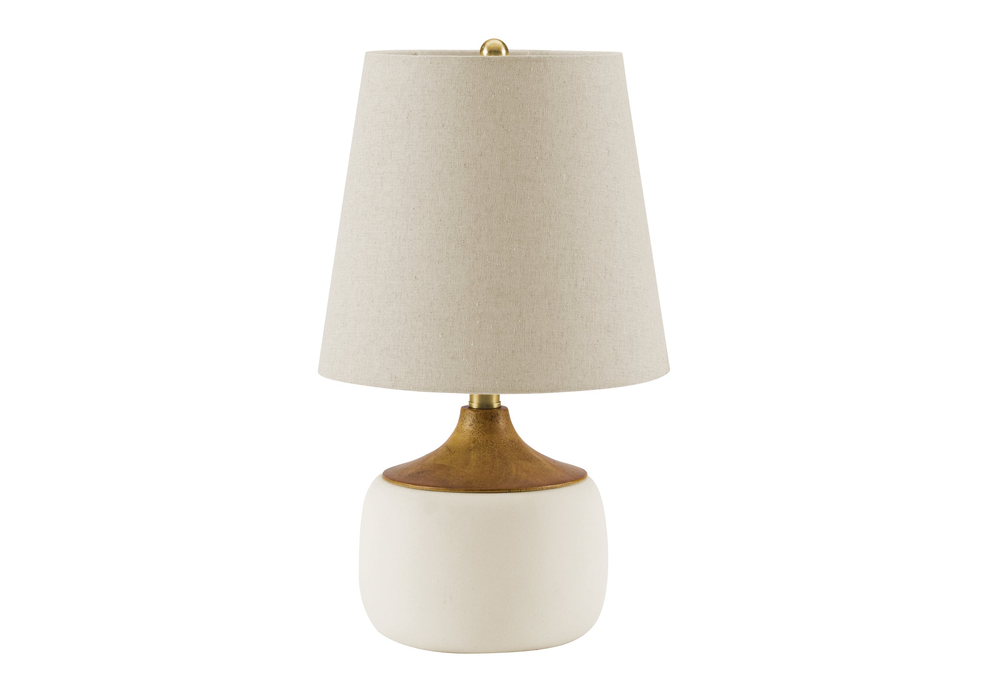 MN-659419    Lighting, 19"h, Table Lamp, Beige Ceramic, Beige Shade, Contemporary