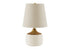 MN-659419    Lighting, 19"h, Table Lamp, Beige Ceramic, Beige Shade, Contemporary