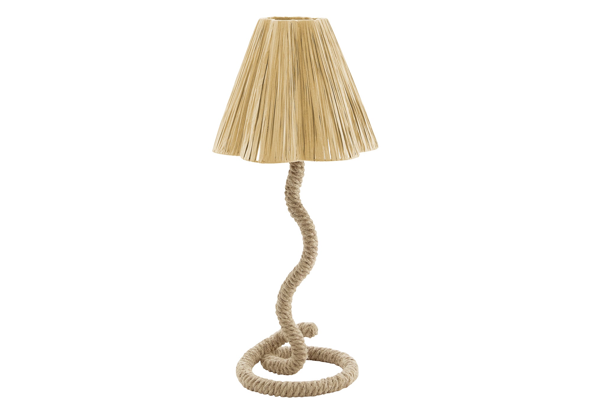 MN-669421    Lighting, 22"h, Table Lamp, Natural Rope, Natural Paper Shade, Classic Boho