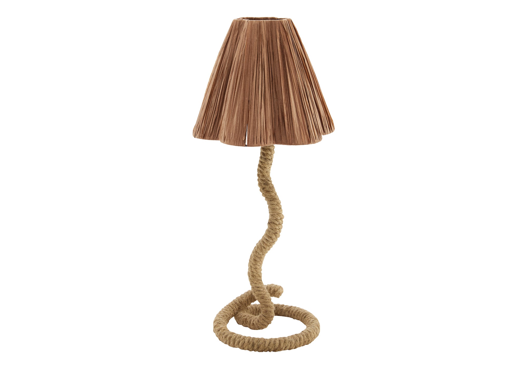 MN-679422    Lighting, 22"h, Table Lamp, Brown Rope, Brown Paper Shade, Classic Boho