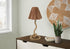 MN-679422    Lighting, 22"h, Table Lamp, Brown Rope, Brown Paper Shade, Classic Boho