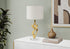 MN-709430    Lighting, 24"h, Table Lamp, Gold Resin, Ivory / Cream Shade, Contemporary
