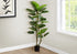 MN-439522    Artificial Plant, 61" Tall, Monstera Tree, Indoor, Potted, Floor, Real Touch, Green Leaves, Black Pot