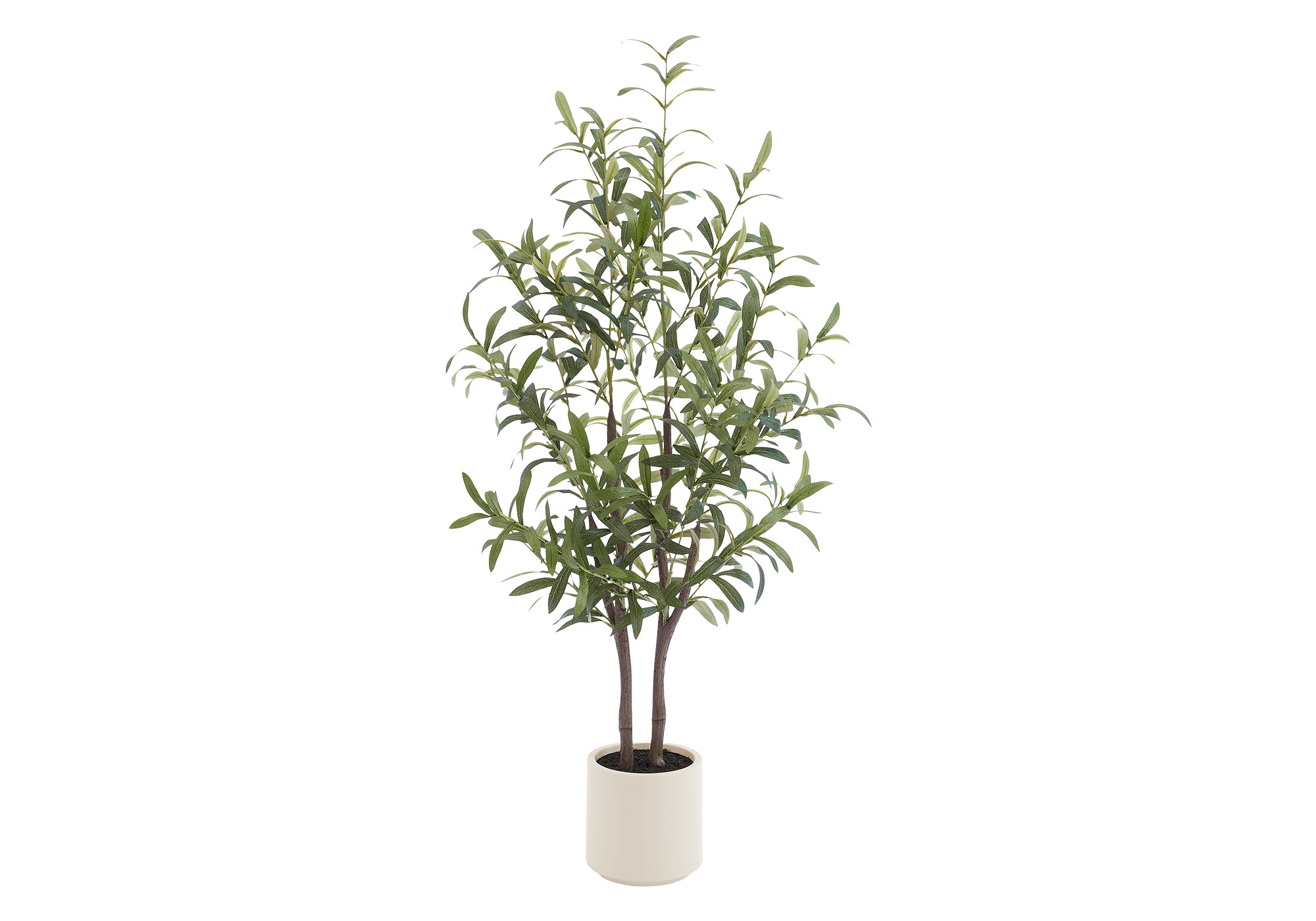 MN-929523    Artificial Plant, Olive Tree, 44" Tall, Floor, Decorative, Indoor, Fake, Faux, Real Touch, Potted, Beige Pot, Contemporary, Modern