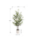 MN-929523    Artificial Plant, Olive Tree, 44" Tall, Floor, Decorative, Indoor, Fake, Faux, Real Touch, Potted, Beige Pot, Contemporary, Modern