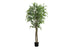 MN-579549    Artificial Plant, 79" Tall, Ficus Tree, Floor, Real Touch, Potted, Green Leaves, Black Pot