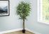 MN-579549    Artificial Plant, 79" Tall, Ficus Tree, Floor, Real Touch, Potted, Green Leaves, Black Pot