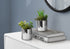 MN-P589550    Artificial Plant, 7" Tall, Succulent, Indoor, Faux, Fake, Table, Greenery, Potted, Set Of 2, Decorative, Green Plants, Chrome Pots