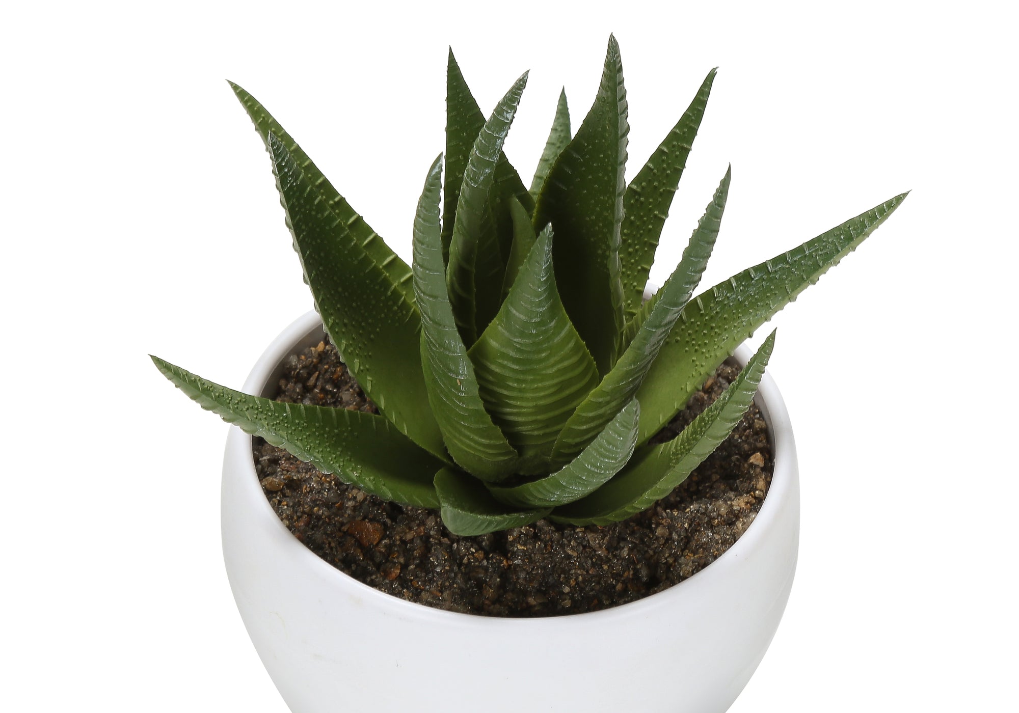 MN-N649555    Artificial Plant, 6" Tall, Succulent, Indoor, Faux, Fake, Table, Greenery, Potted, Set Of 3, Decorative, Green Plants, White Pots