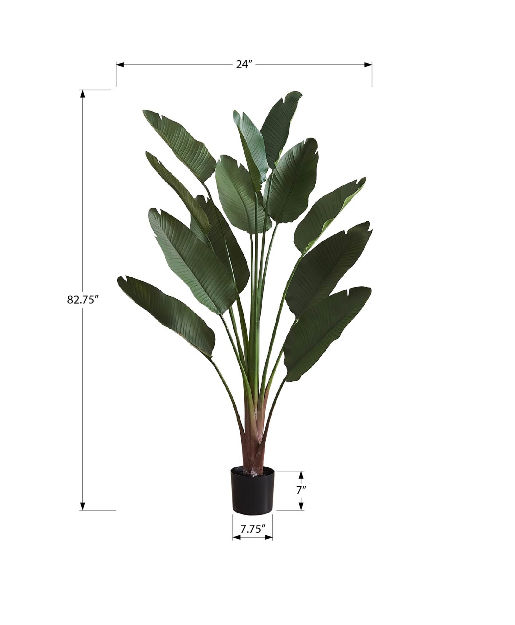MN-969591    Artificial Plant, 83" Tall, Indoor, Decorative, Floor, Palm Tree, Real Touch, Green Leaves, Black Pot