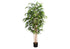 MN-979592    Artificial Plant, 83" Tall, Bamboo Tree, Floor, Indoor, Potted, Real Touch, Green Leaves, Black Pot