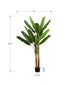 MN-989593    Artificial Plant, 83" Tall, Banana Tree, Indoor, Decorative, Faux, Floor, Potted, Real Touch, Green Leaves, Black Pot