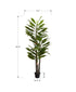 MN-999595    Artificial Plant, 83" Tall, Indoor, Dracaena Tree, Decorative, Faux, Fake, Floor, Potted, Real Touch, Green Leaves, Black Pot