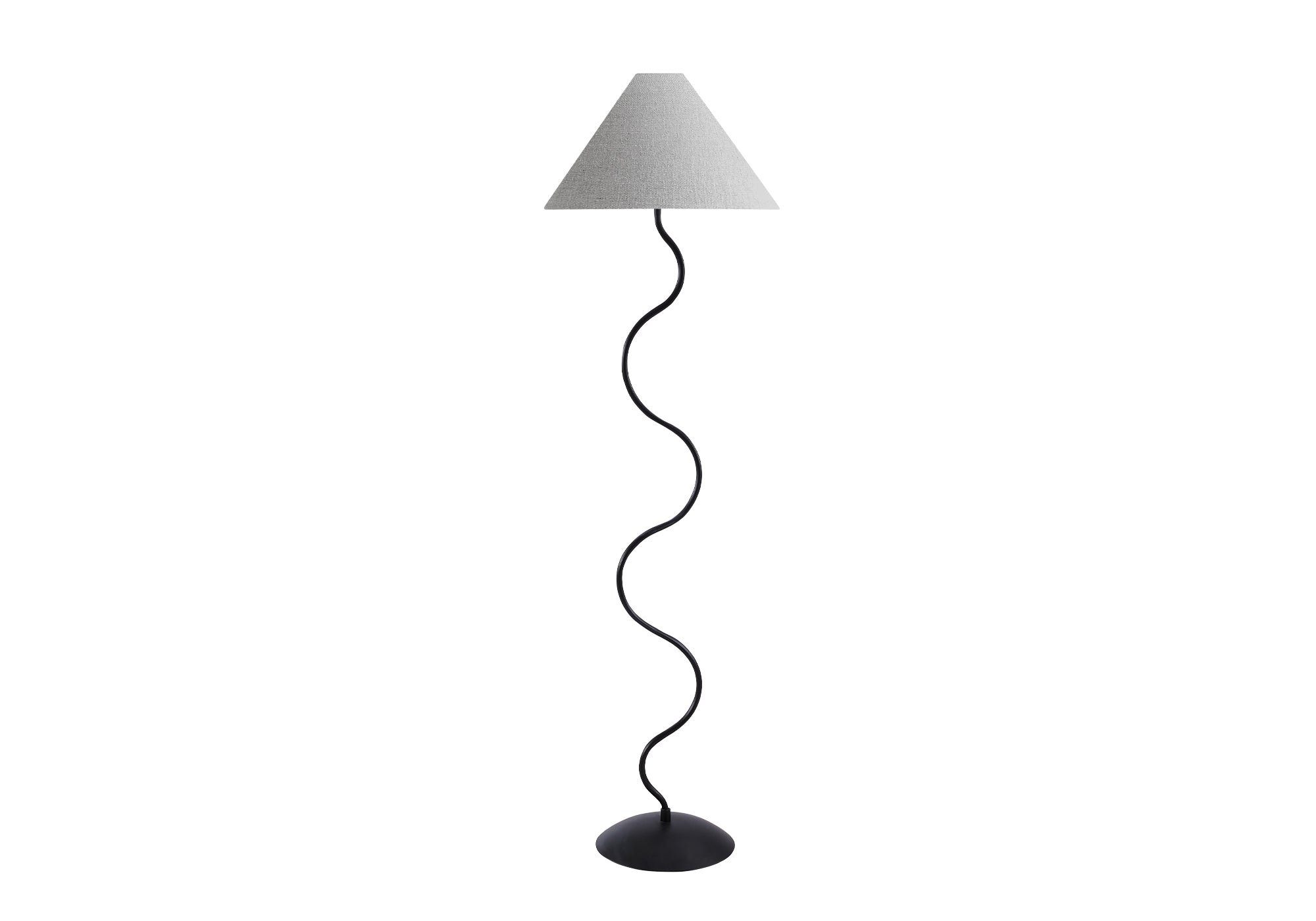 MN-W229627    Lighting, 64"h, Floor Lamp, Black Metal, Ivory / Cream Shade, Contemporary