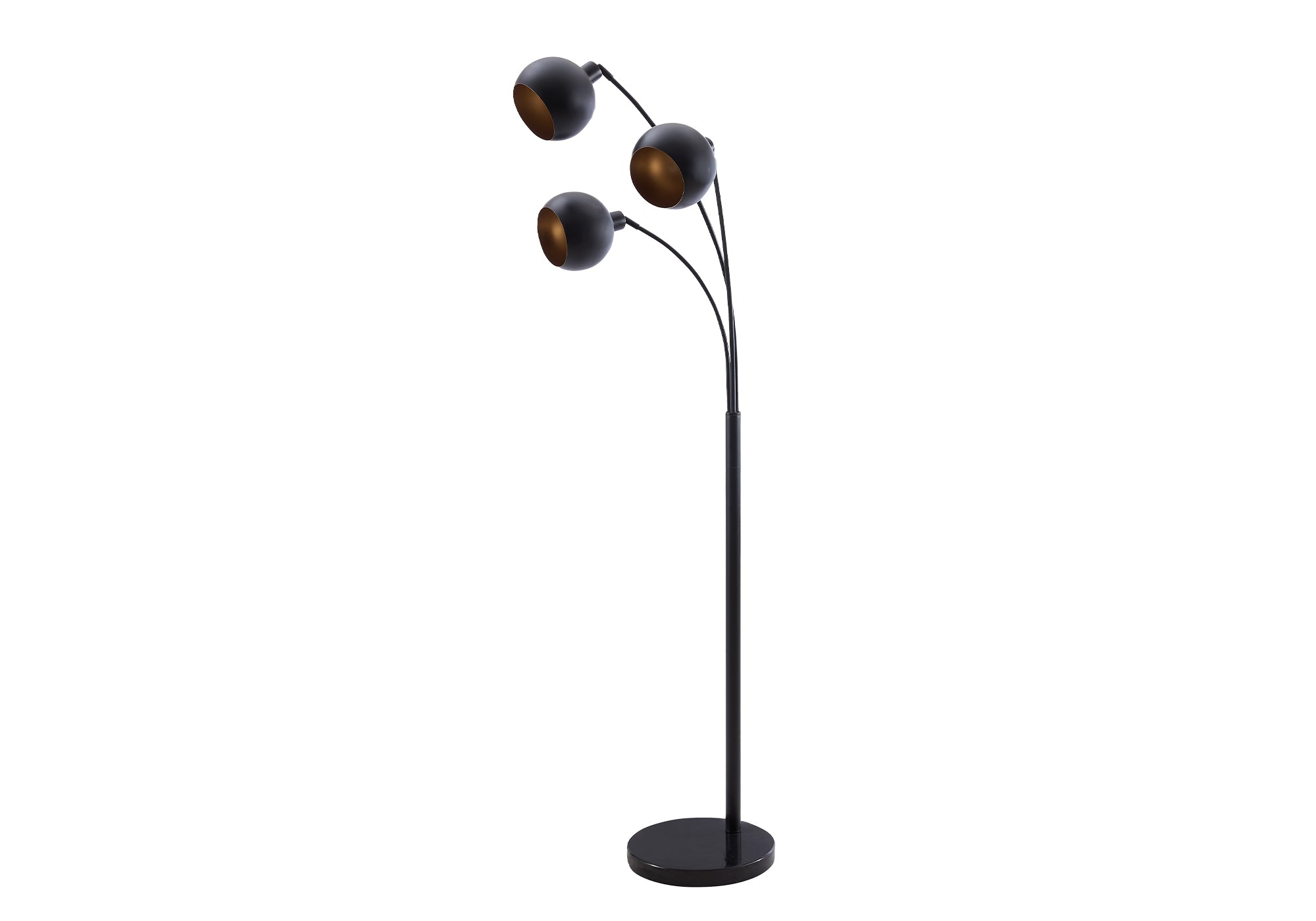 MN-F439648    Lighting, 71"h, Floor Lamp, Black Metal, Contemporary