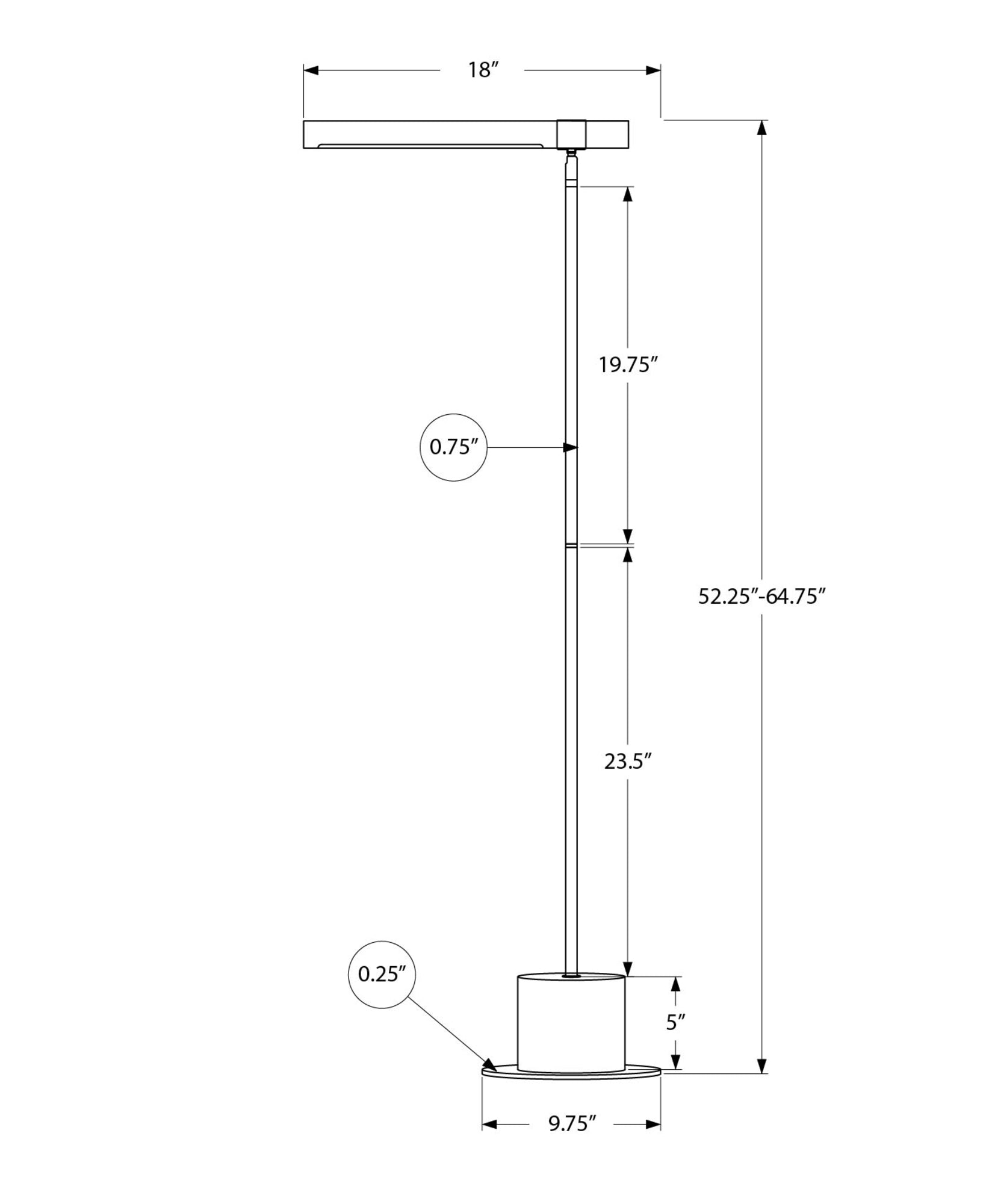 MN-V479652    Lighting, 65"h, Floor Lamp, Brass Metal, Wood-look Shade, Contemporary