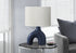 MN-A569663    Lighting, 25"H, Table Lamp, Blue Ceramic, Ivory / Cream Shade, Contemporary, Modern