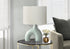 MN-A569664    Lighting, 25"H, Table Lamp, Green Ceramic, Ivory / Cream Shade, Contemporary, Modern