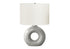 MN-U639668    Lighting, 24"H, Table Lamp, Grey Ceramic, Ivory / Cream Shade, Contemporary, Modern
