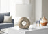 MN-659669    Lighting, 24"H, Table Lamp, Brown Ceramic, Ivory / Cream Shade, Contemporary, Modern