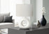 MN-U639672    Lighting, 24"H, Table Lamp, White Ceramic, Ivory / Cream Shade, Contemporary, Modern