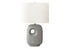 MN-U709675    Lighting, 26"H, Table Lamp, Grey Ceramic, Ivory / Cream Shade, Contemporary, Modern