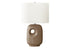 MN-729676    Lighting, 26"H, Table Lamp, Brown Ceramic, Ivory / Cream Shade, Contemporary, Modern