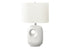 MN-U709679    Lighting, 26"H, Table Lamp, White Ceramic, Ivory / Cream Shade, Contemporary, Modern