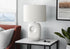 MN-U709679    Lighting, 26"H, Table Lamp, White Ceramic, Ivory / Cream Shade, Contemporary, Modern