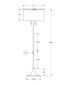 MN-E769681    Lighting, 61"h, Floor Lamp, Silver Metal, Ivory / Cream Shade, Contemporary