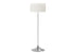 MN-E769681    Lighting, 61"h, Floor Lamp, Silver Metal, Ivory / Cream Shade, Contemporary