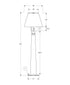 MN-789683    Lighting, 62"h, Floor Lamp, Black Metal, Beige Shade, Contemporary