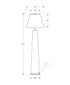 MN-T799684    Lighting, 61"h, Floor Lamp, White Resin, Grey Shade, Contemporary