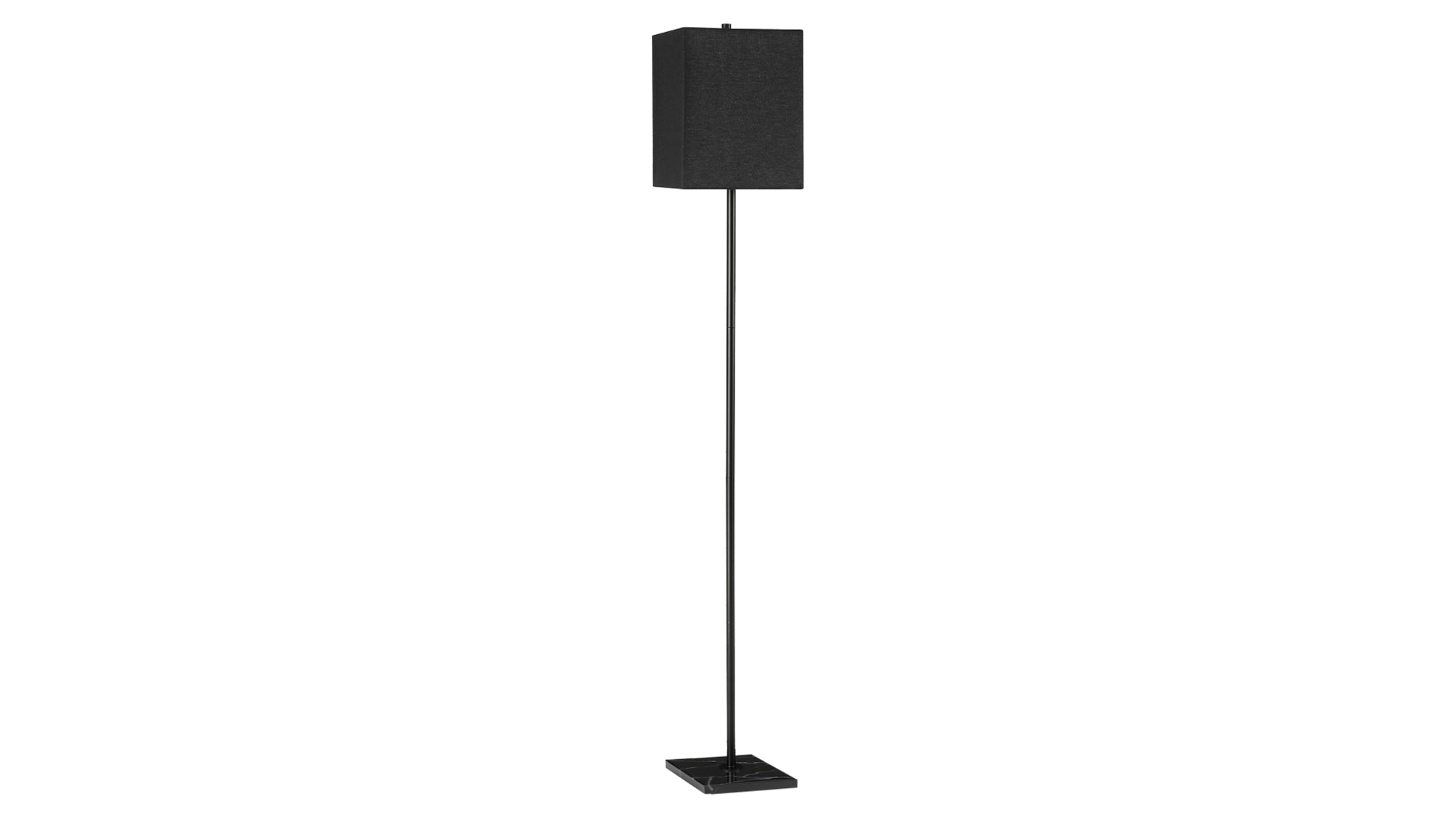 MN-419685    Lighting, 62"h, Floor Lamp, Black Metal, Black Shade, Contemporary