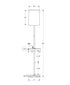 MN-B369692    Lighting, 62"H, Floor Lamp, Usb Port Included, Grey Metal, White Marble, Contemporary, Modern