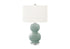 MN-329743    Lighting, 25"H, Table Lamp, Blue Ceramic, Ivory / Cream Shade, Contemporary, Modern