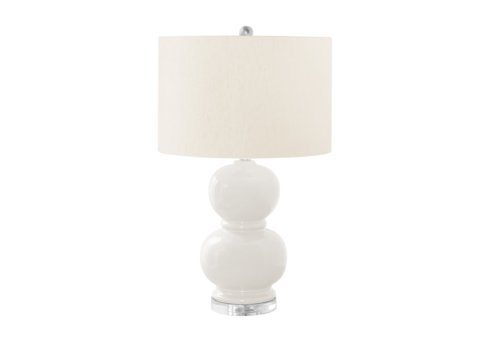 MN-339744    Lighting, 25"H, Table Lamp, Cream Ceramic, Ivory / Cream Shade, Contemporary, Modern