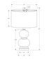 MN-339744    Lighting, 25"H, Table Lamp, Cream Ceramic, Ivory / Cream Shade, Contemporary, Modern