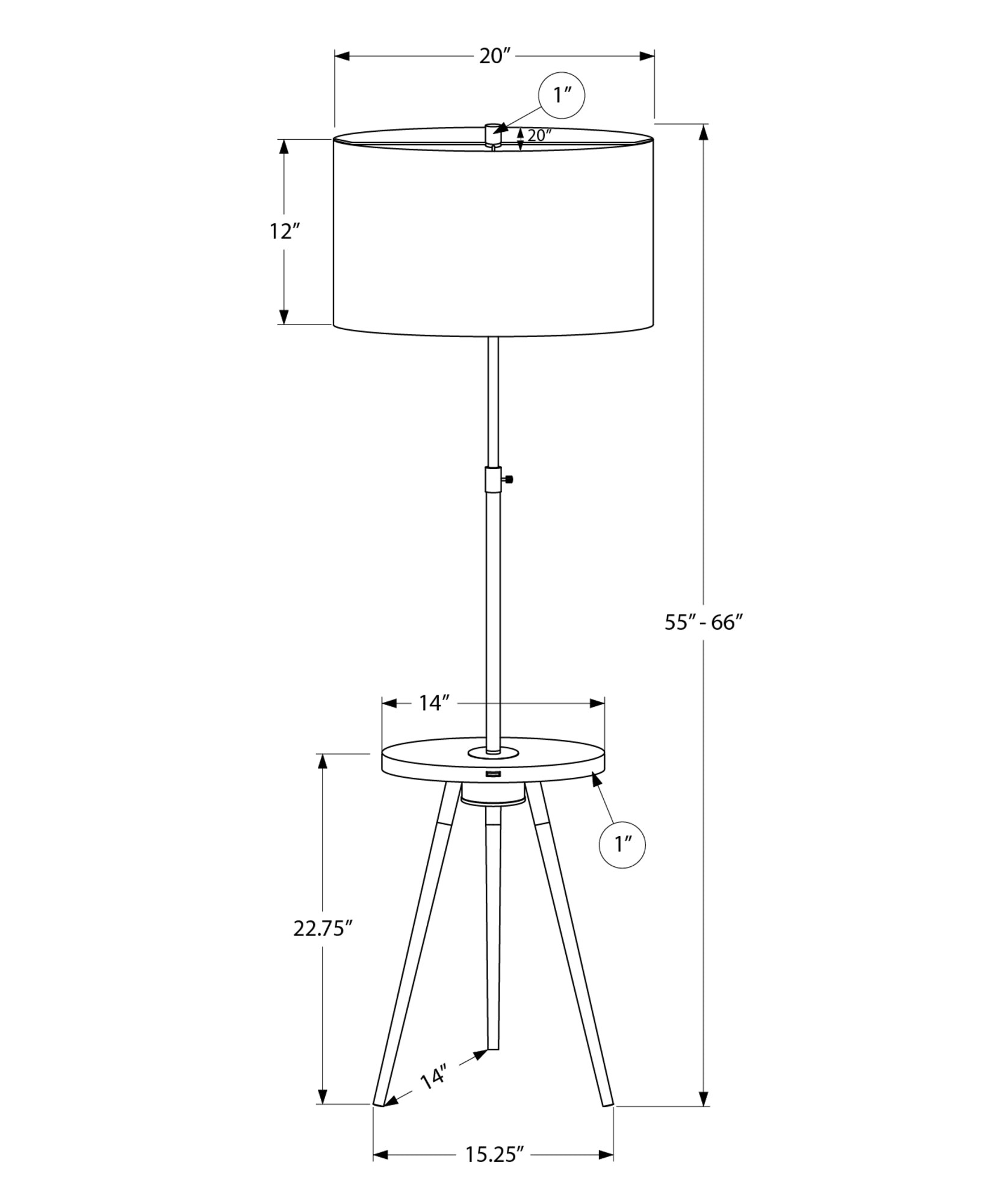 MN-B539745    Lighting, Floor Lamp, 63"H, Black Metal, Ivory / Cream Shade, Contemporary