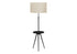 MN-B539745    Lighting, Floor Lamp, 63"H, Black Metal, Ivory / Cream Shade, Contemporary