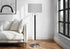 MN-369748    Lighting, 60"H, Floor Lamp, Nickel Metal, Grey Shade, Contemporary