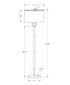 MN-369748    Lighting, 60"H, Floor Lamp, Nickel Metal, Grey Shade, Contemporary