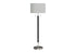 MN-369748    Lighting, 60"H, Floor Lamp, Nickel Metal, Grey Shade, Contemporary
