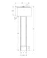 MN-399752    Lighting, 62"H, Floor Lamp, Black Metal, Ivory / Cream Shade, Contemporary